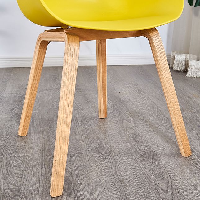 Silla de té de té de leche moderna sólida sillón de plástico para acabado mate silla de comedor