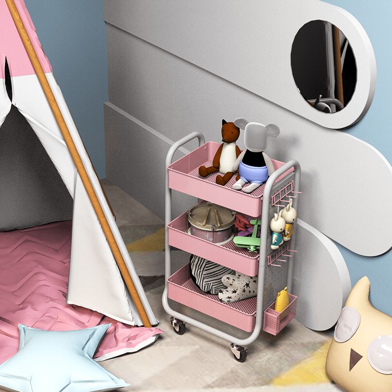 Scandinavian Style Bookcase with Casters Bookshelf for Home and Office