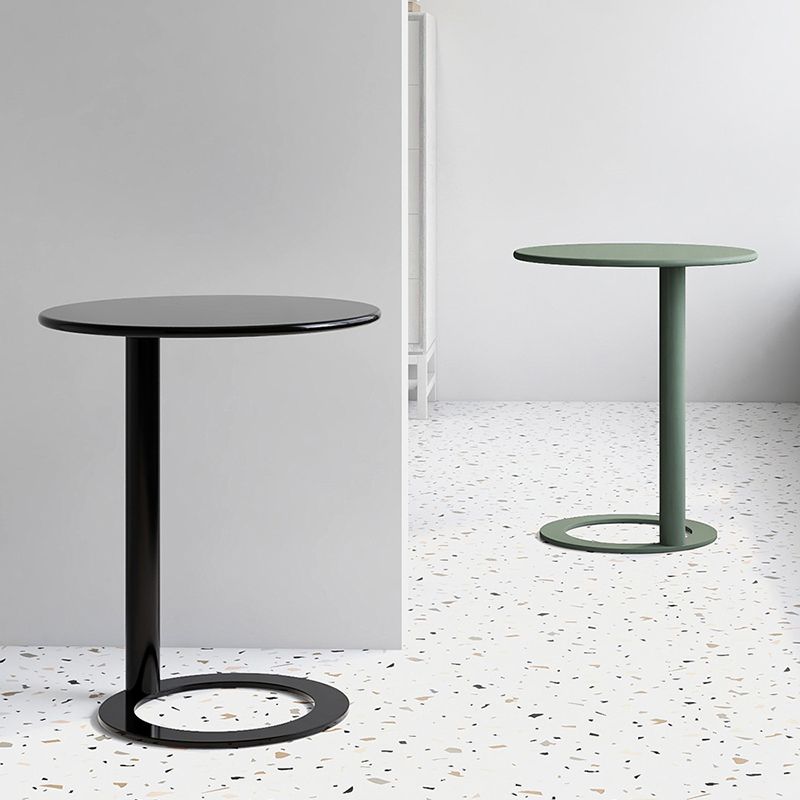 Minimalist Metal Side End Table Pedestal Side End Table for Bedroom