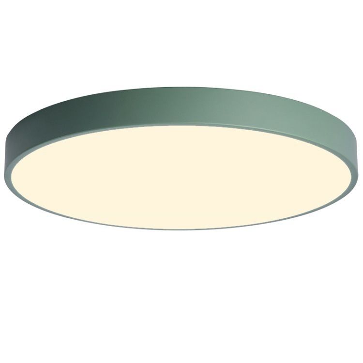Round Led Flush Mount Ceiling Light Modern Minimalist Macaron Style Living Room Bedroom Study Energy-économiser Lighting