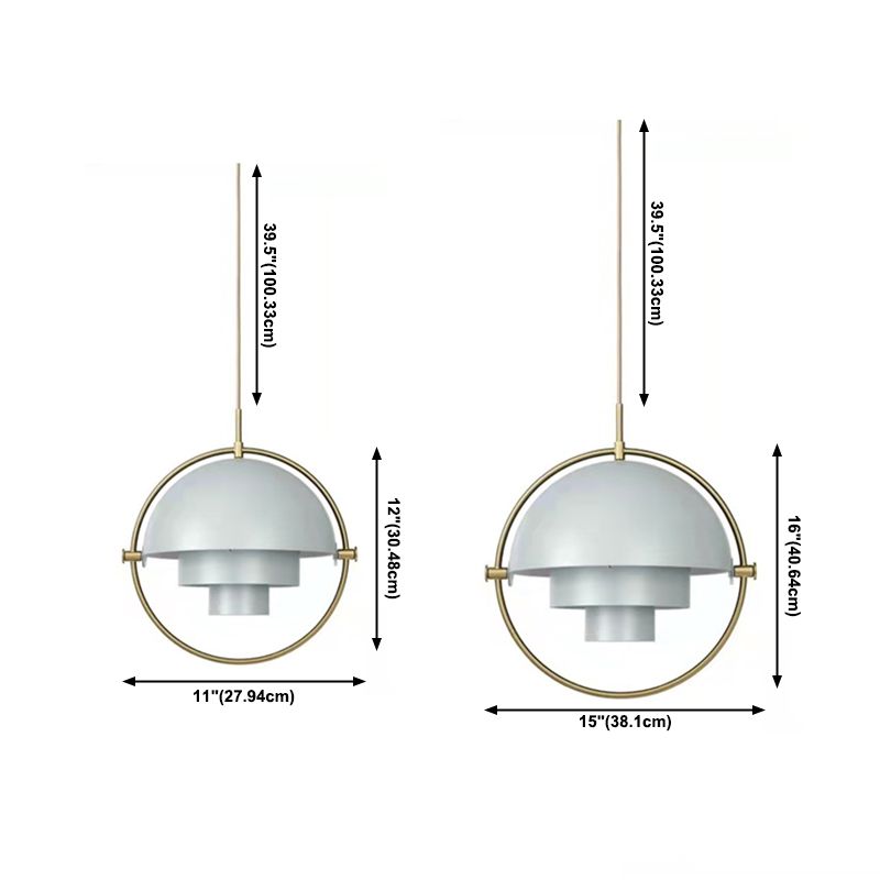 Moderne künstlerische Einzelhänge -Lampen -Elektroplatte Metall Geometrischer Anhänger Licht für Esszimmer
