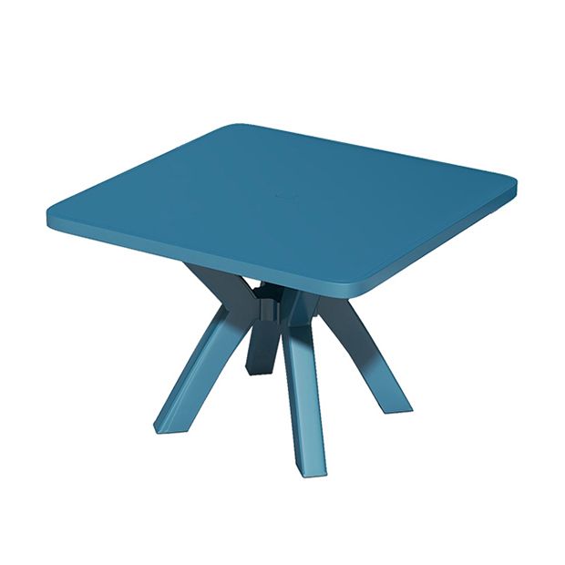 Modern Waterproof Courtyard Table Square Shape Plastic Outdoor Table