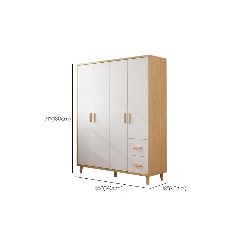 Contemporary Hanging Clothes Rack Solid + Manufactured Wood Kid's Wardrobe