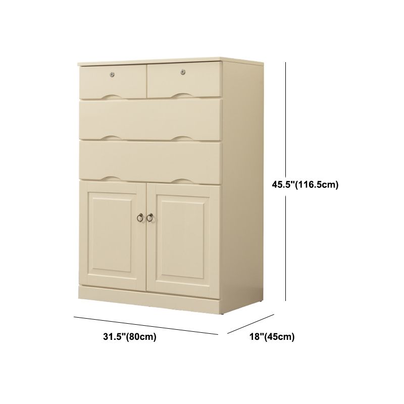 Contemporary Chest Wooden Horizontal Combo Dresser with Drawer