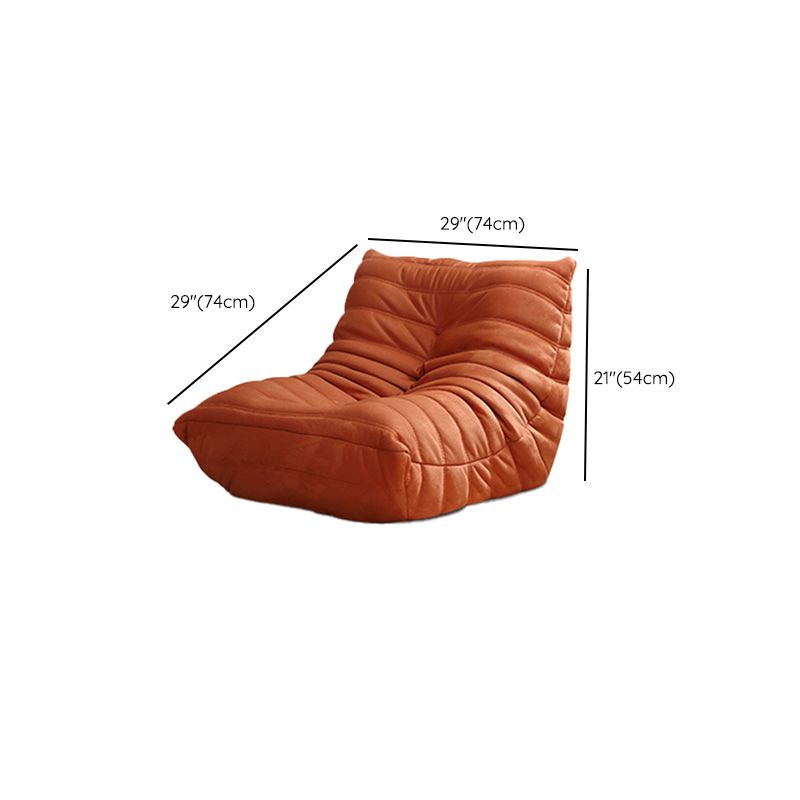 40" Wide Contemporary Sofa Leather Tufted Armless Stationary Seating