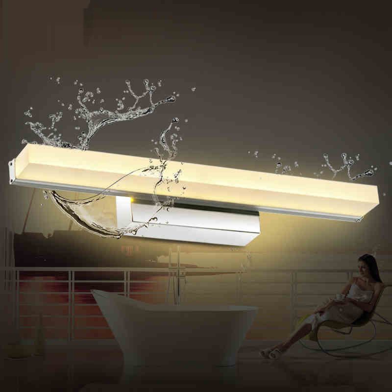 Elongated Vanity Light Fixtures Modern Simplicity Acrylic Wall Mount Lamp for Bathroom