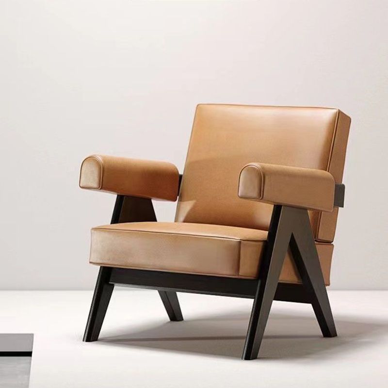 31.50" Wide Contemporary Style Single Sofa Chair Fixed Back Round Arms Chair