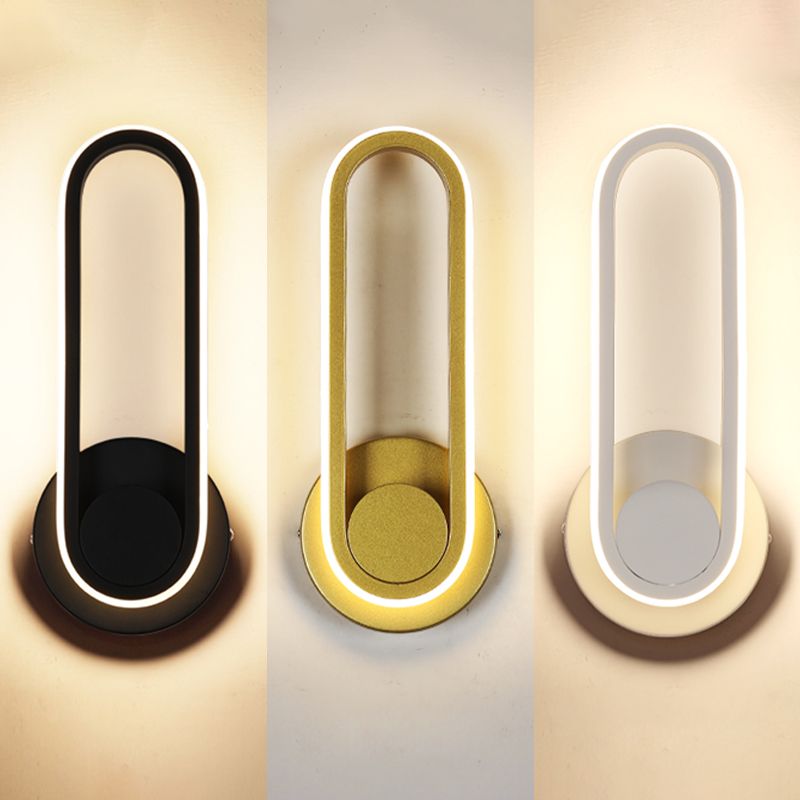 Silica Gel LED Rotable Pared Spliqu en estilo creativo moderno de hierro forjado Luz de pared oblonga para espacios interiores