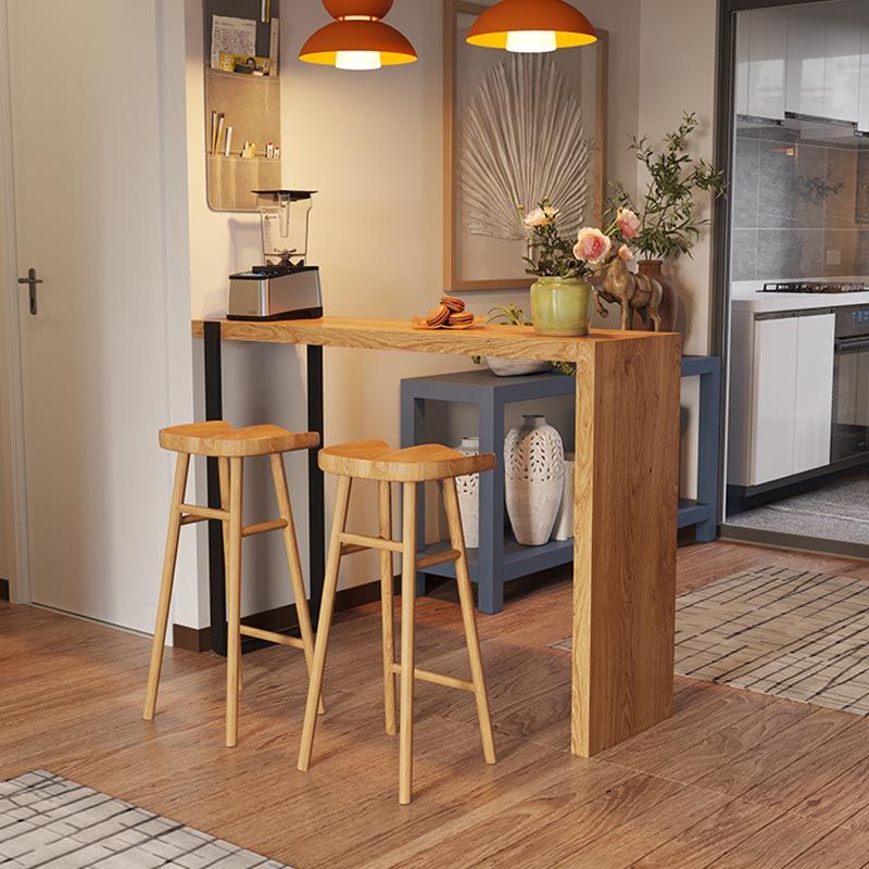 Modern Rectangle Pub Dining Set 1/2/3 Pieces Solid Wood Counter Table