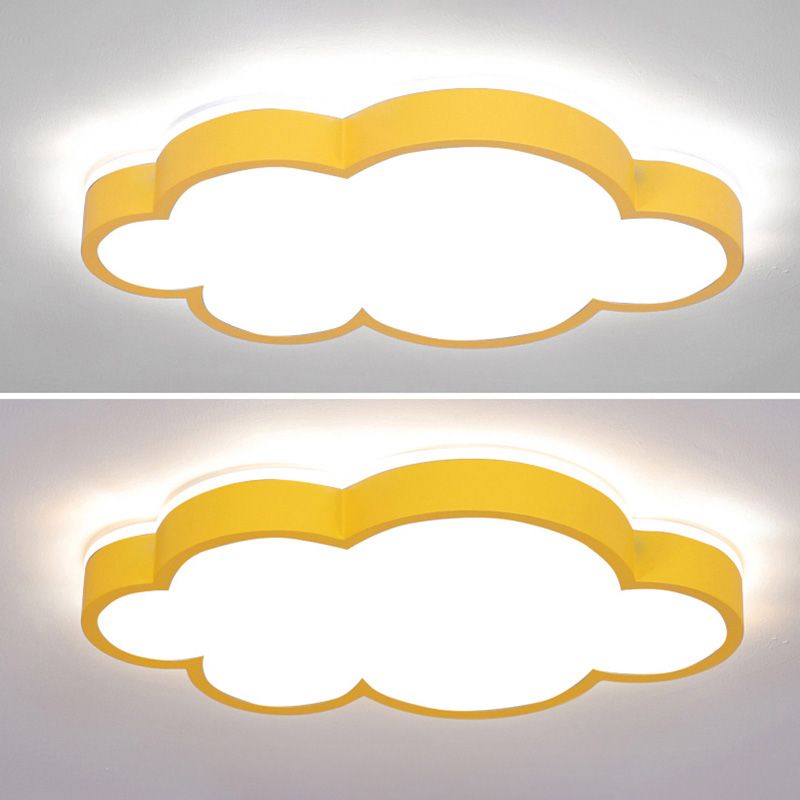 LED Bedroom Flush Ceiling Light Nordic Style Flush Mount Ceiling Light with Cloud Acrylic Shade
