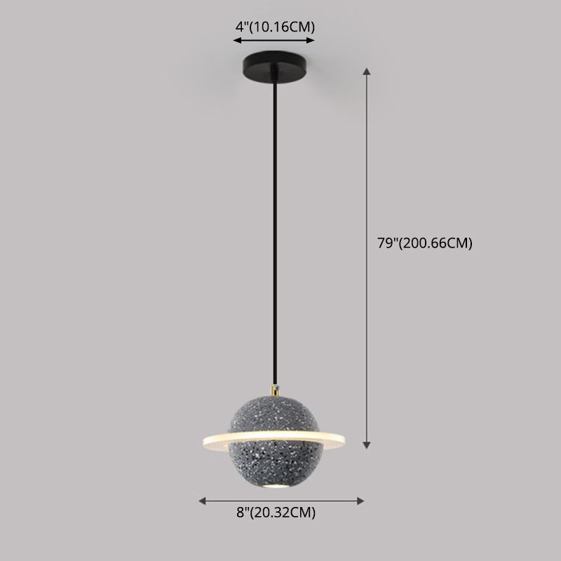 Modern Minimalist Style Global Pendant Lighting Fixtures Cement Hanging Pendant Lights for Living Room