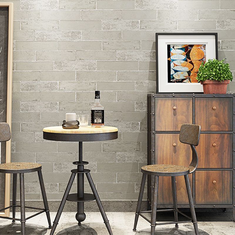 Multicolor Vinyl Wallpaper Roll Brick Pattern Moisture Resistant Wall Art, 57.1 sq-ft