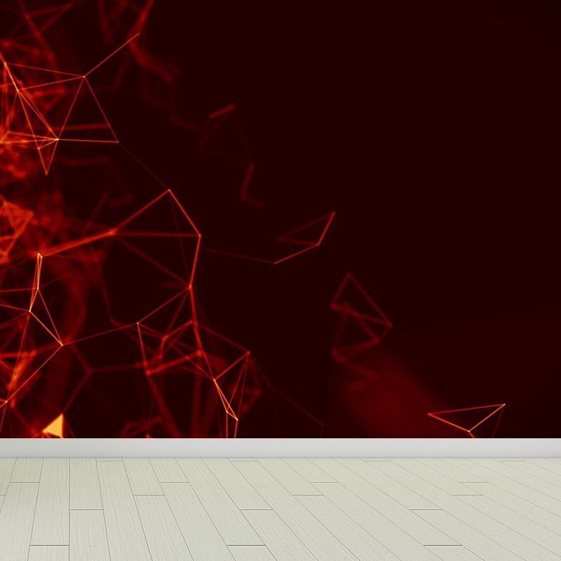 Abstract Pattern Mural Decal Modern Non-Woven Textured Wall Covering in Pastel Color