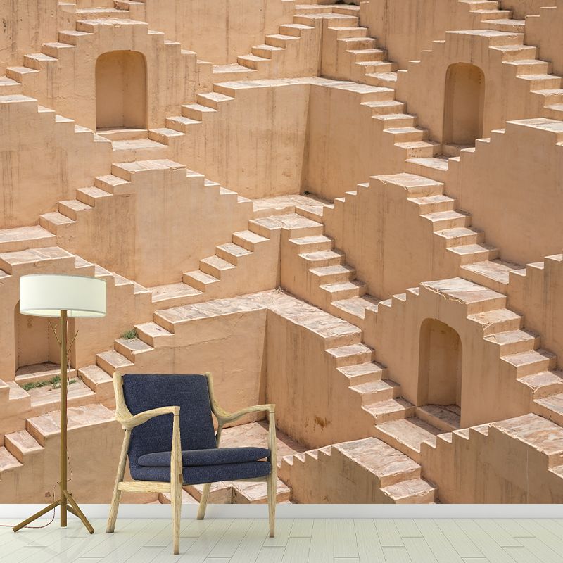 Illustration Mildew Resistant Mural Wallpaper Solid Geometry Indoor Wall Mural