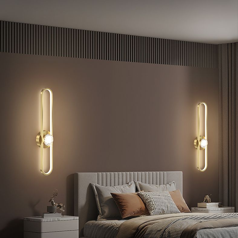 Luces de pared LED acrílicas simples modernas Lámparas de pared de 1 luces para sala de estar para sala de estar