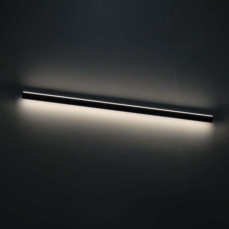 Forma lineal Luz de pared de metal Modern 1 Luz de la pared de la pared de luz en negro