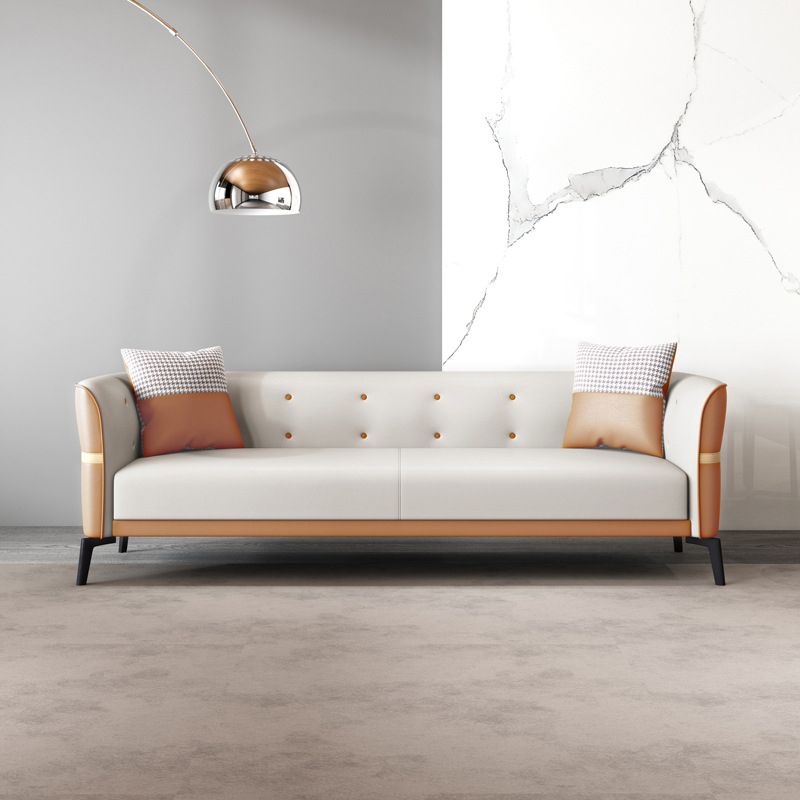 Nordic Faux Leather Waterproof Sofa Tight Back Sette for Apartment