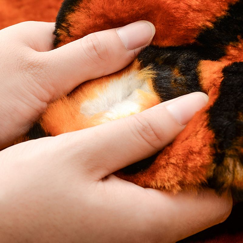 Tappeto casual del soggiorno arancione per pelle arancione tappeto di lana di lana antiscivolo tappeto per animali domestici