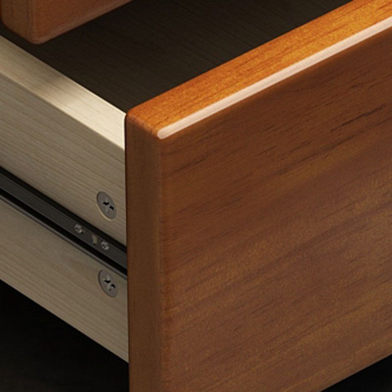 Home Contemporary Storage Chest Rubber Wood Chest with Drawers