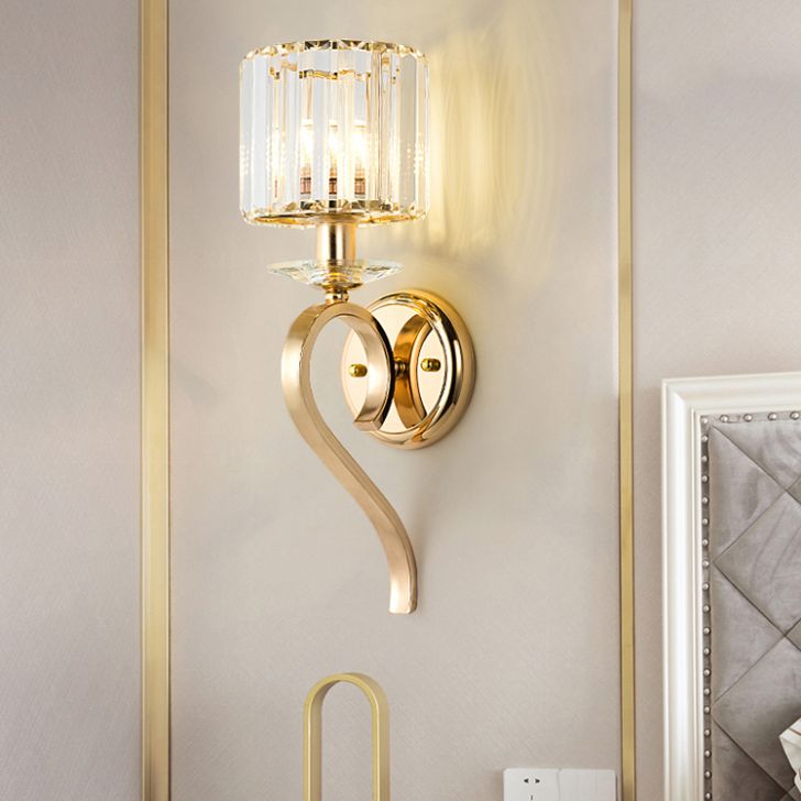 Luces de pared de cristal nórdicas modernas lámparas montadas en la pared de cilindro para sala de estar