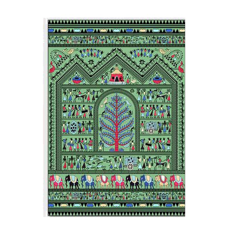 Fancy Tiger Print Rug Modern Polyester Area Rug Stain Resistant Rug for Drawing Room