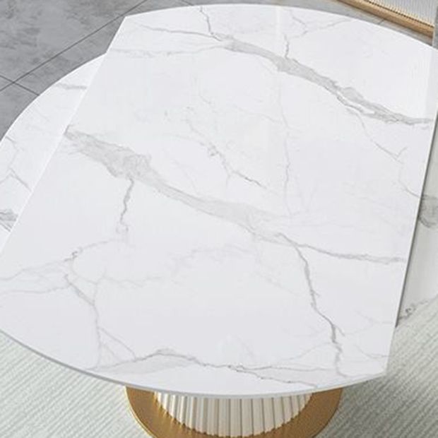 Glam 1/4/5/7 Pieces Leather Dinette Set with Sintered Stone Top Scalable Dining Table Set