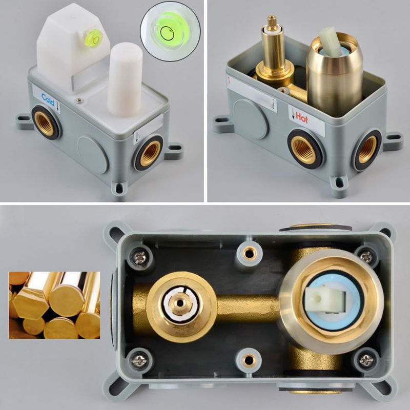 Cold and Hot Wall Mounted Bathtub Faucet Gold Finish Tub Faucet with Shower Head