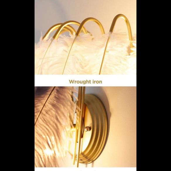 Lampada rotonda SCONCE FIETURE NORDIC CREATIVE PIETERE 1 PLARIZZA LIGHT per camera da letto