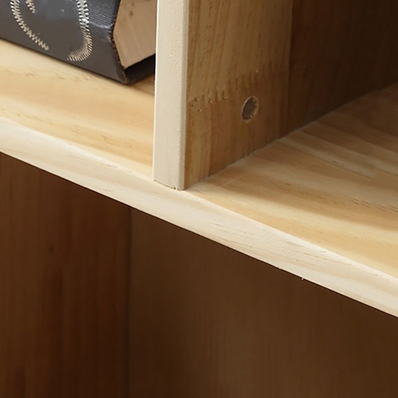 Modern Wooden Bookcase Standard Closed Back Bookshelf with Shelves
