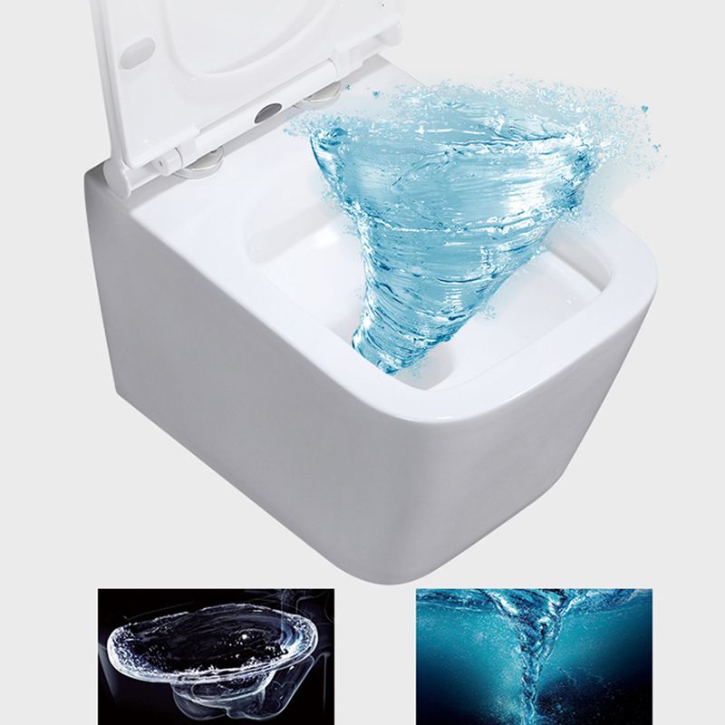 Modern Wall Hung Toilet Bowl One-Piece Urine Toilet with Seat for Washroom