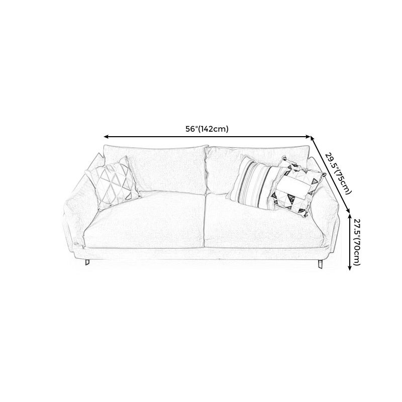 Pillow Top Arm Sofa 29.53" D x 27.56" H 3 -Seat Cushions Wooden Seating