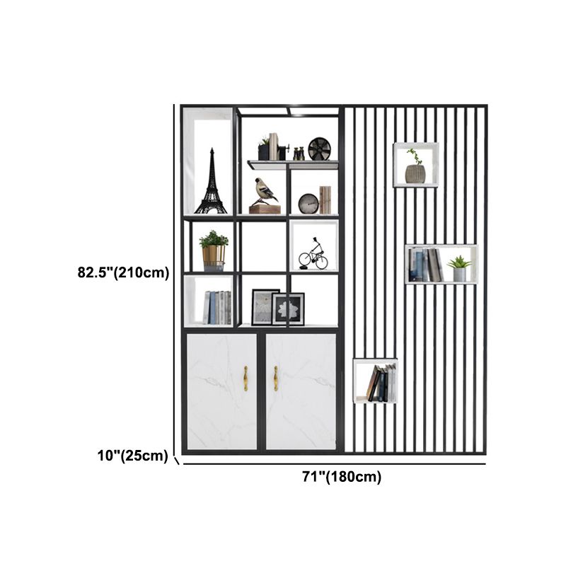 Open Back Bookshelf Industrial Style Solid Wood Bookcase for Home Office