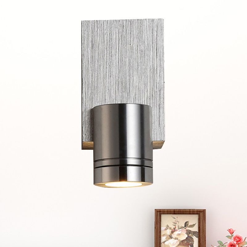 Montaggio a parete cilindro Light MODERNY MODER MODERN MODERNI MODERA LED con piastra rettangolare, luce calda/bianca