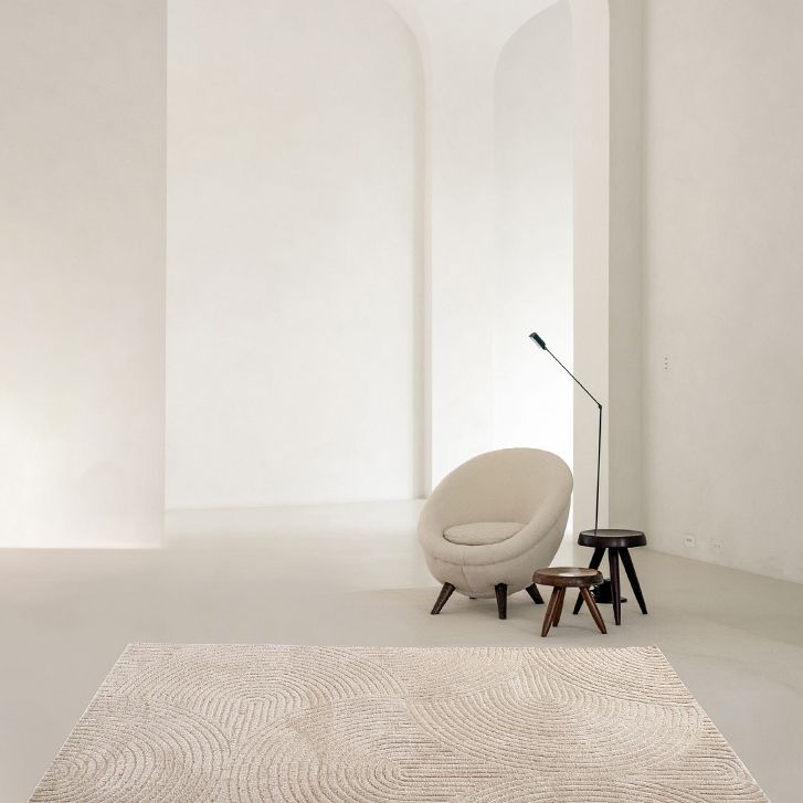 Khaki Pure Color Carpet Polyester Contemporary Area Rug Washable Rug for Living Room