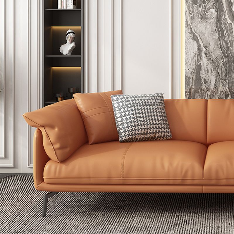 Pillow Top Arm Sofa & Chaise 32.68" H Genuine Leather Cushions Sofa