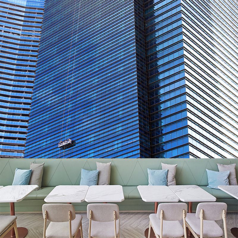 Modern Fashion City Building Murals Personalized Wall Decor for Meeting Room