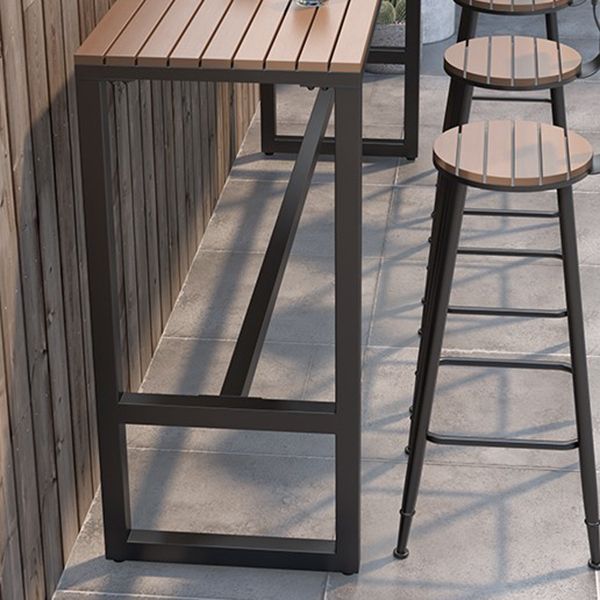 Industrial Bar Set 1/2/5 Pcs Wood Counter Height Table with Metal Barstool