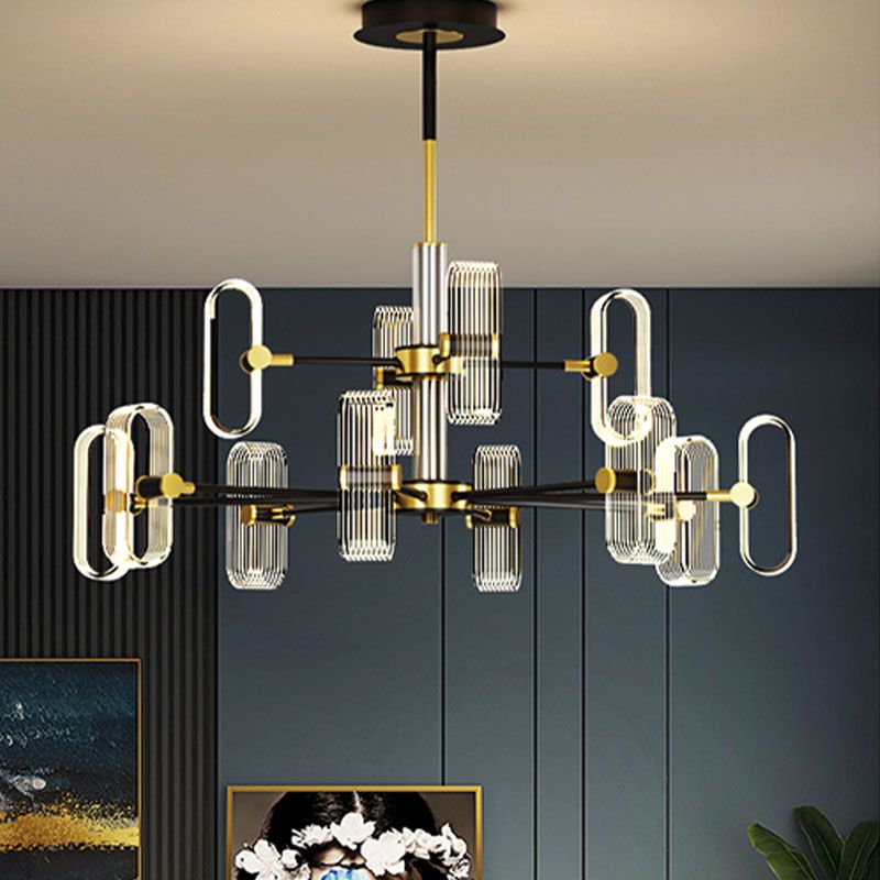 1/2 Tier LED Ceiling Pendant Light Modern Chandelier Lighting Fixtures