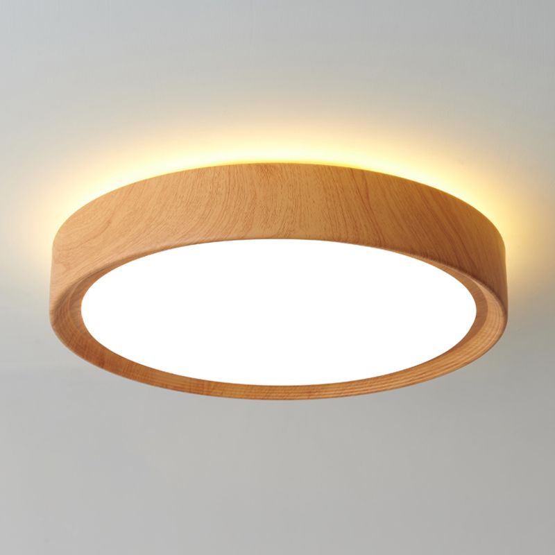 Luces de techo empotradas redondas Iluminación empotrada LED de madera para dormitorio