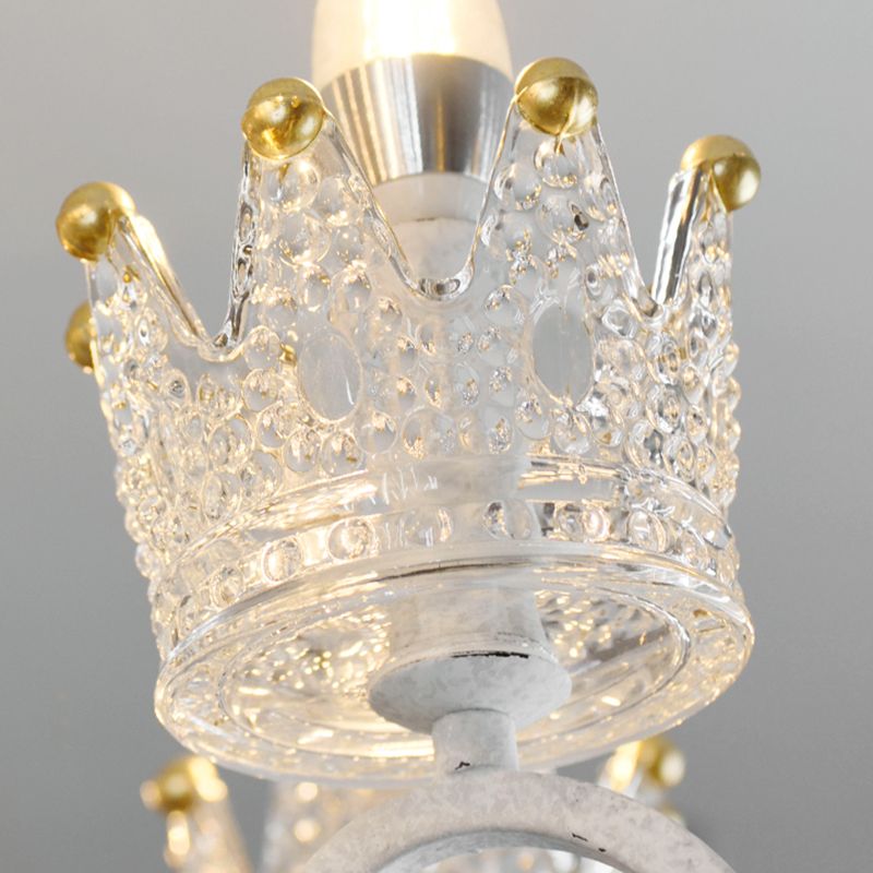 Candelabra Metall Deckenbeleuchtung Vintage Wohnzimmer Kronleuchterleuchte mit Kristallkronendekoration