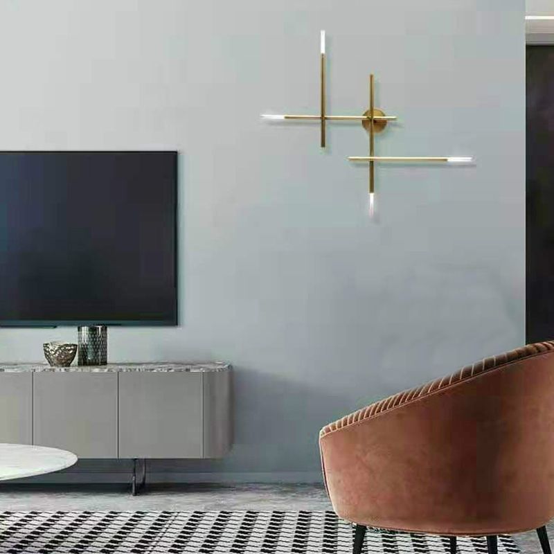Luz de pared lineal de estilo moderno luces de apliques creativas de pared para salón