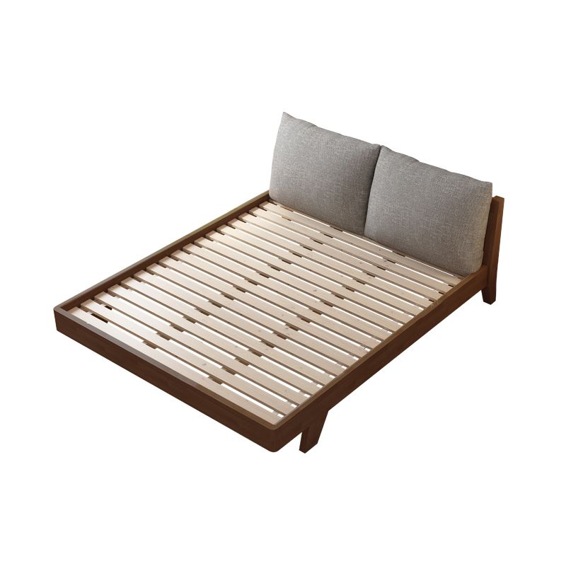 Contemporary Wood Panel Standard Bed with Rectangular Headboard