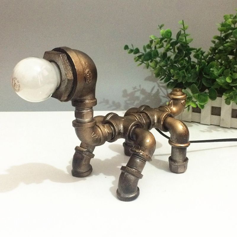 Robot Design Coffee Shop Table Light avec tuyau de plombe