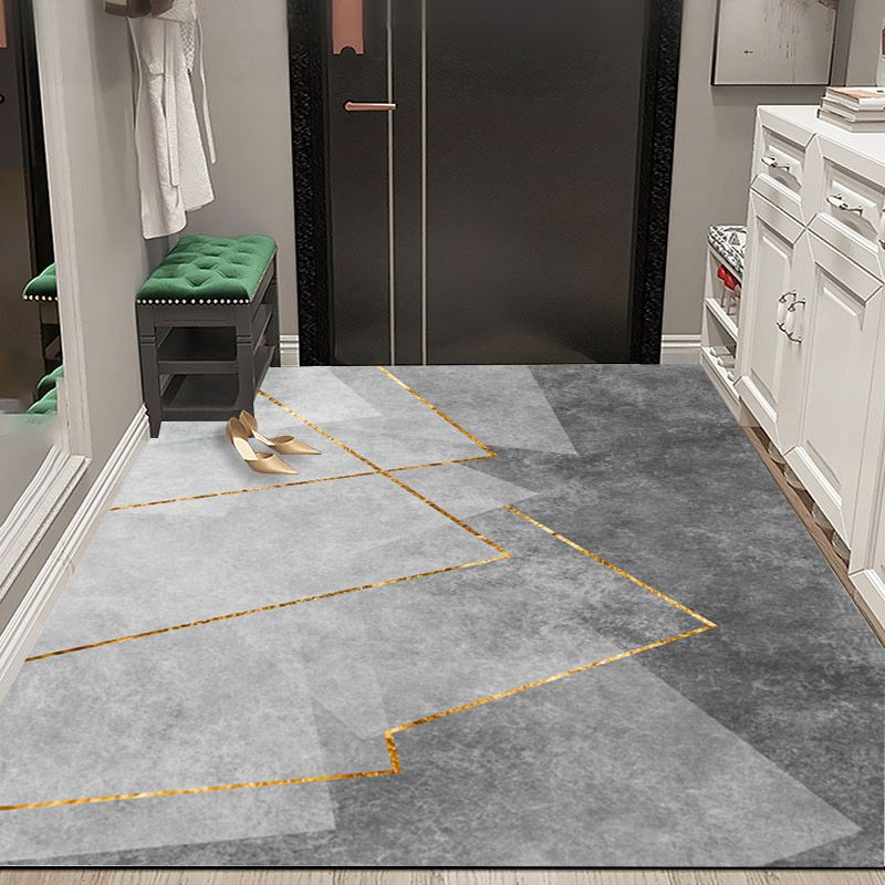 Luxury Washable Carpet Funky Contrast Panel Area Rug Polyester Non-Slip Carpet for Home Decor