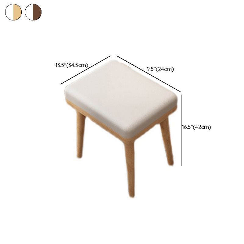 Contemporary 2-Drawer Solid Wood Table Makeup Vanity with Mirror