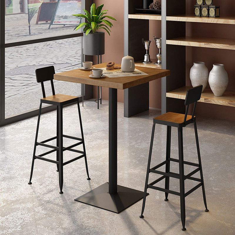 1/2/3/5 Piece Industrial Bar Set Matte Finish Solid Wood Pub Dining Set