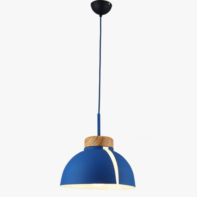Minimalist Style Pendant Light Fixture Dome Hanging Pendant Lamp with Metal Shade