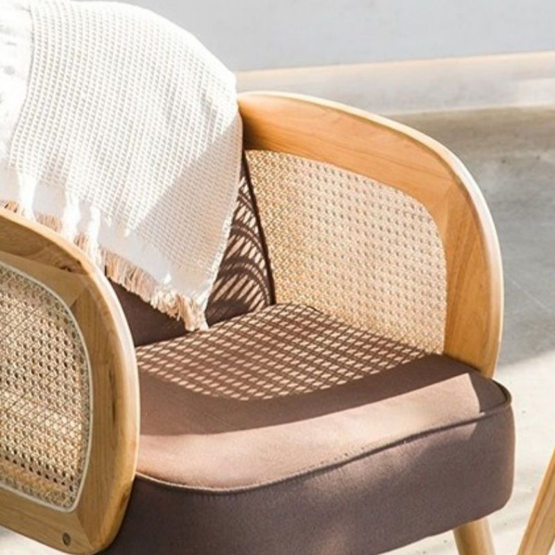 Industrial Upholstered Accent Armchair 4 Legs Wood Frame Armchair