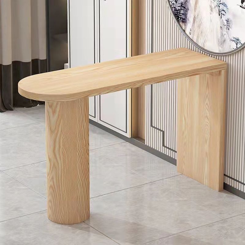 Industrial Irregular Shape Bar Table Set 1/5 Pieces Wooden Counter Table with Stools