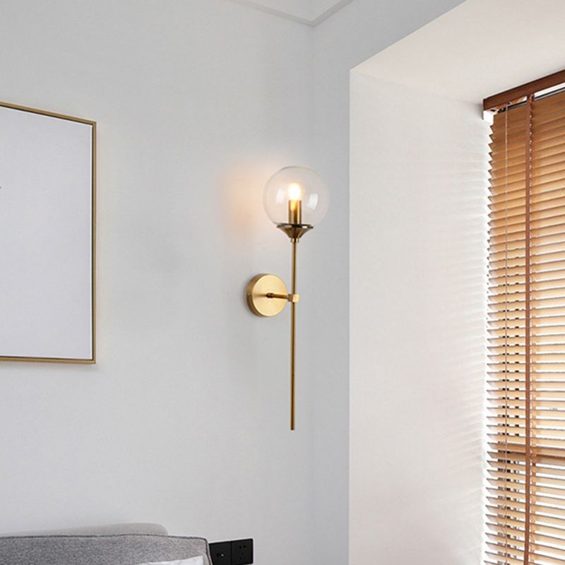 Luci di applique a sfera di vetro MODERNA MODERNA 1 Fissature di illuminazione a parete
